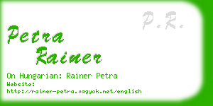 petra rainer business card